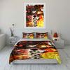Armored character with flames. Bedding sets Duvet cover sets Duvet covers Pillowcases(1 * Duvet Cover 2 * Pillowcases without duvet insert)
