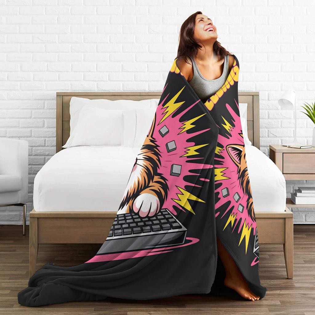 Dungeon Crawler Carl I am Yelling Carl Flannel Blanket Winter Super Warm Throw Blanket for Child Living Room Sofa Bed Cover