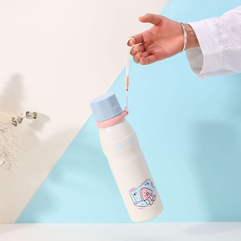 Large Capacity Cartoon Insulation Cup 650ml Thermos Water Bottle Cute Vacuum Flask  Children