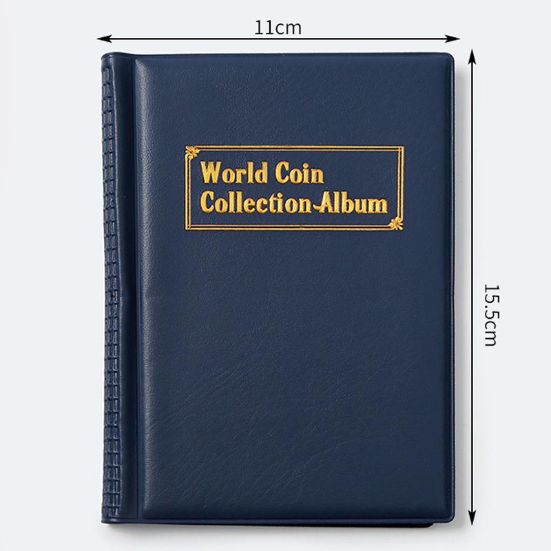 Kniha na sbírku mincí se 120 kapsami 10 stran Držák na sbírku mincí Album Organizér na pamětní mince Úložný prostor