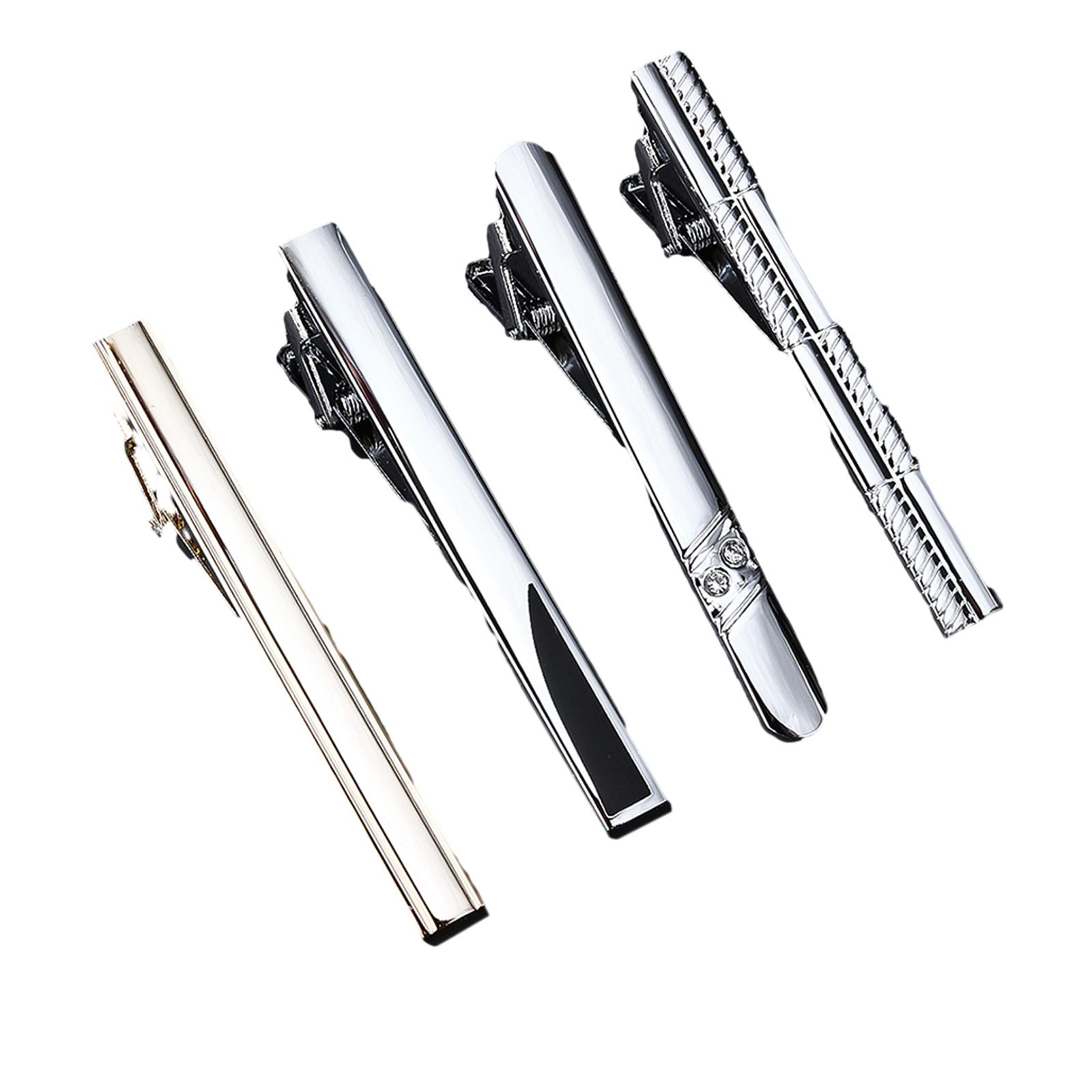 

Элегантный зажим для галстука для официального мероприятия, мужской деловой костюм, зажим для галстука, официальный держатель для галстука, булавки для галстука, подарочная коробка, зажим для галстука, 4 шт.