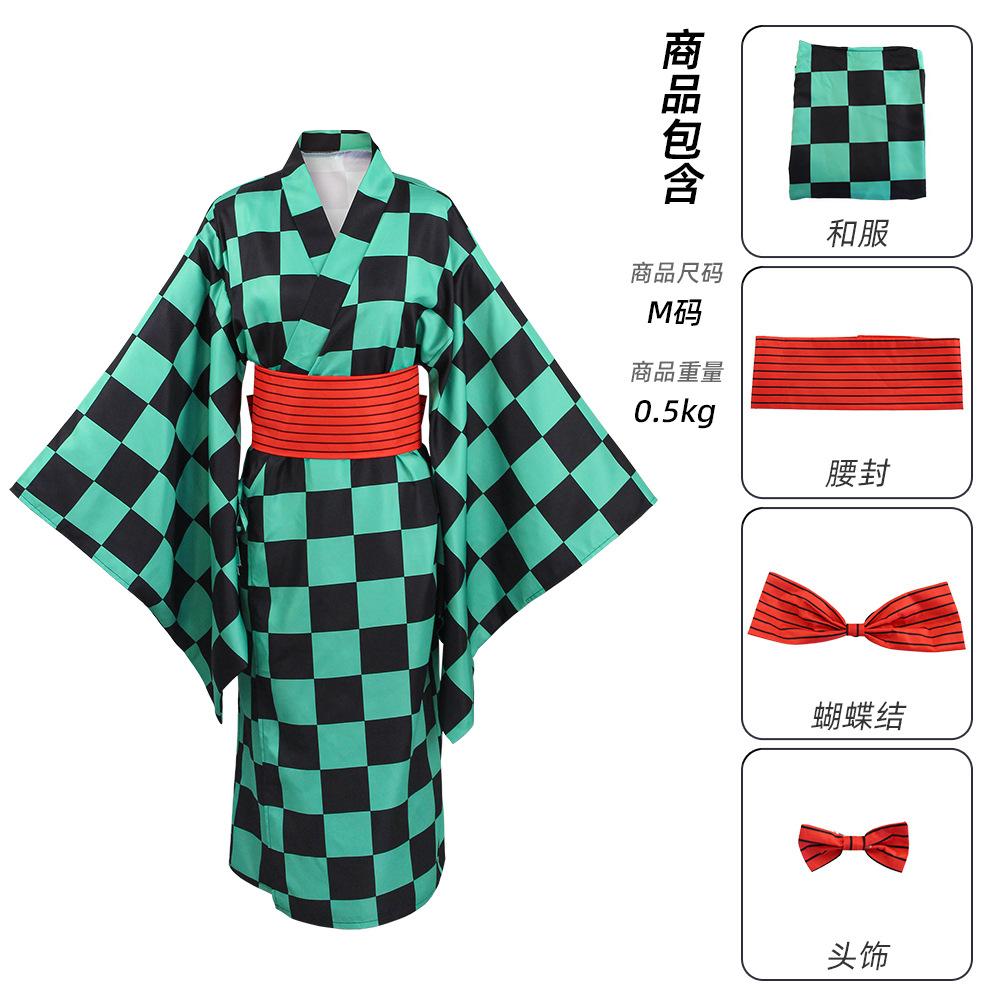 Agatsuma Zenitsu Kimono Anime Cosplay Costume Kamado Tanjirou Hashibira Inosuke Robe Kimetsu No Yaiba Saison XXL