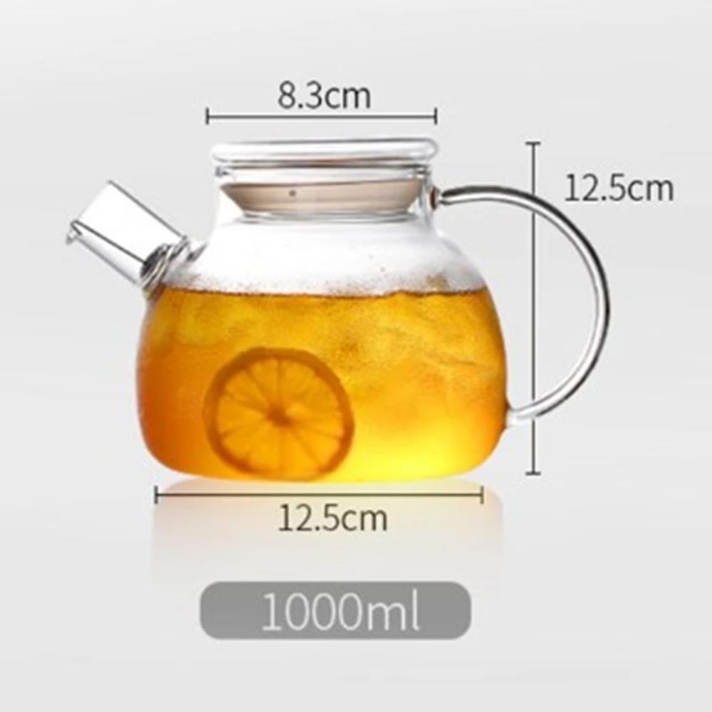 

1/1.6/1.8 л Прозрачный Чайник из Боросиликатного Стекла Жаростойкий Большой Прозрачный Чайник Набор для Цветочного Чая Чайник для Пуэра Офисный Домашний Инструмент