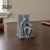 Stable Base Mini Figurine Anubis Sitting On Throne Statue, Palm-Sized 3D Printed Palm-sized Jackal Statue Ornament, Ancient Egyptian Style Sculpture