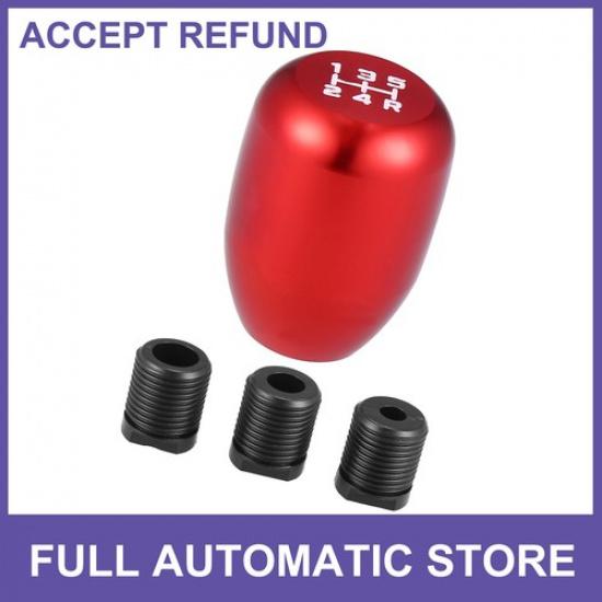 5 Speed Red Manual Stick Shift Knob Universal Aluminum Alloy Car Shifter Knob
