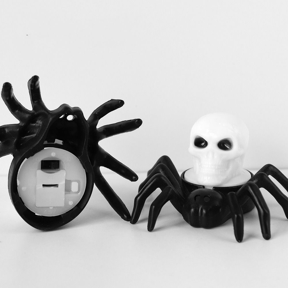 Glowing Spider Light Candle LED Night Light Creative Halloween Lamp  LED Electronic Candle Light