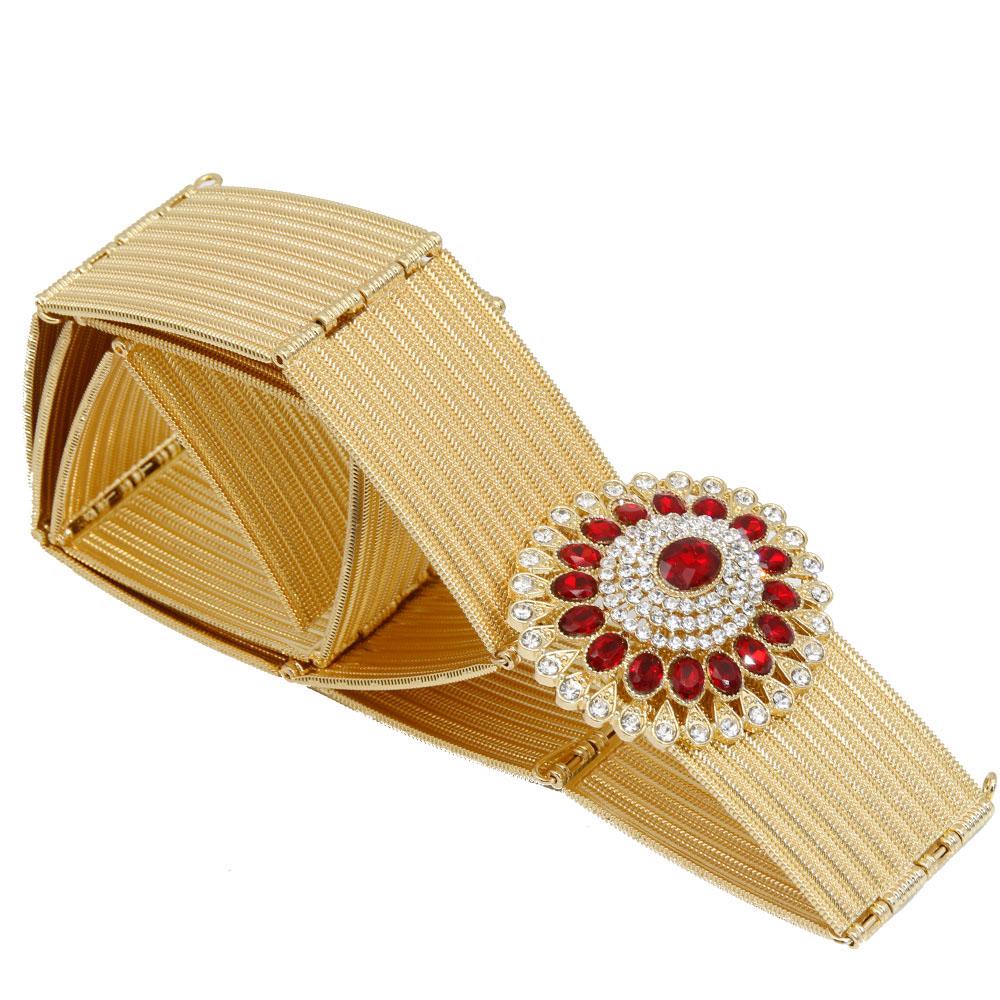 Gold Color Crystal Metal Belt for Women Waistband Wedding Jewelry Robe Waist Chain 2023