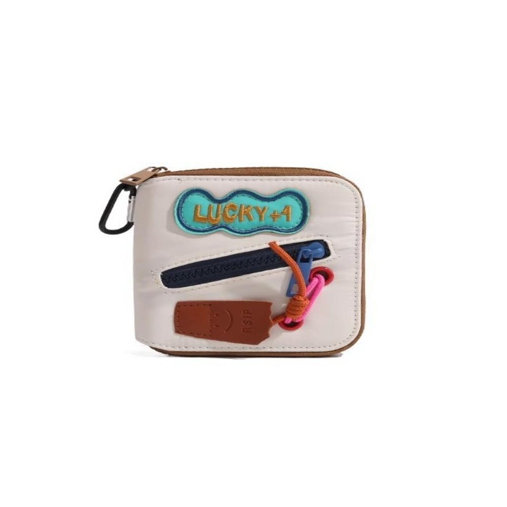 

Сумка для хранения Дизайн меньшинства Сумка для карточек Женская сумка для карточек Короткий клатч Кошельки в корейском стиле белый