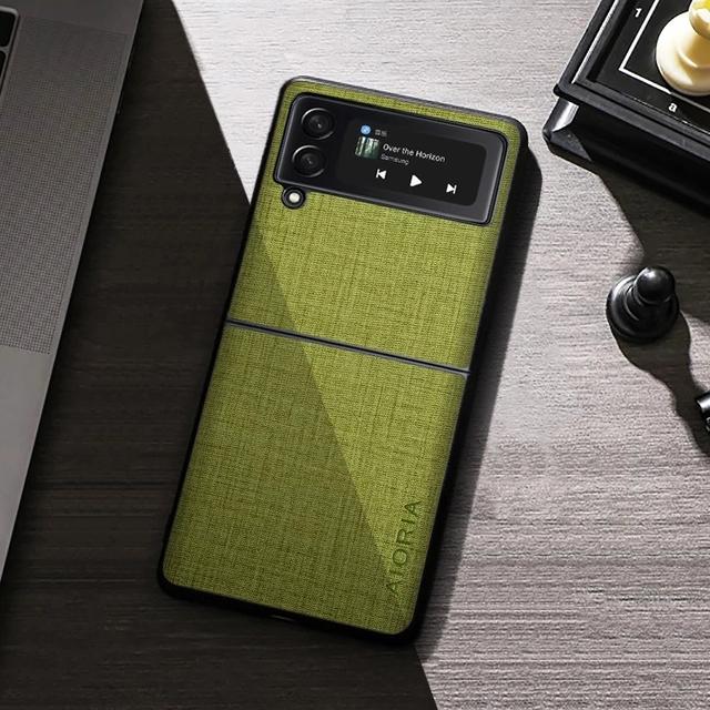 Non -Fingerprint Shockproof Fabric Case For Samsung Galaxy Z Flip 3 5g Flip3 Anti -Drop Phone Bag Fundas
