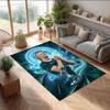 Erling Haaland Calcio Football Pattern Tappeto Morbido per Area Tappeto per Pavimento Interno Antiscivolo Tappetino Decorazione Sportiva per Camera da Letto
