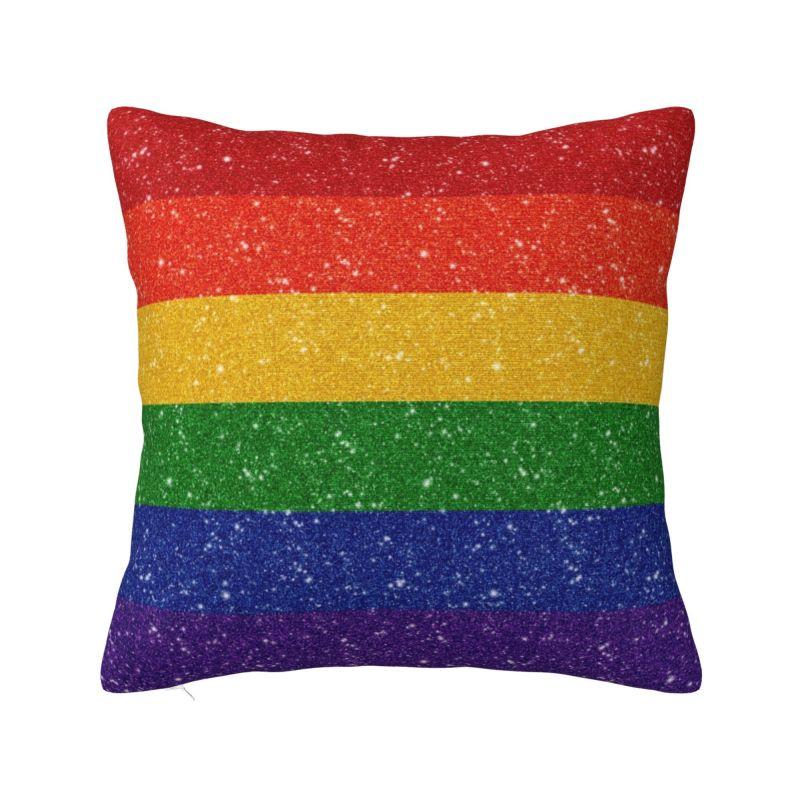 Distressed Gay Bear Pride Flag Stripe Throw Pillow Case Home Decor Cushions Cover For Sofa Car Seat Square Polyester Pillowslip