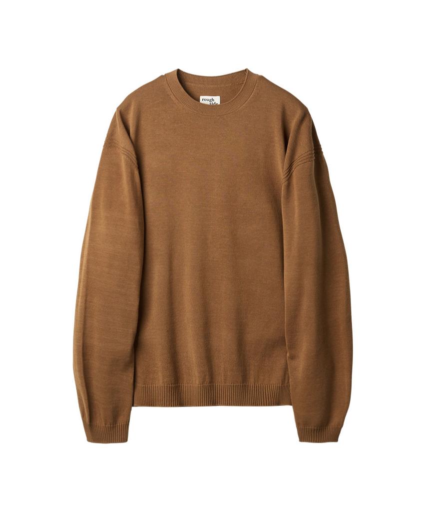 Leopeusaideu Whole Garment Crew Knit Ginger