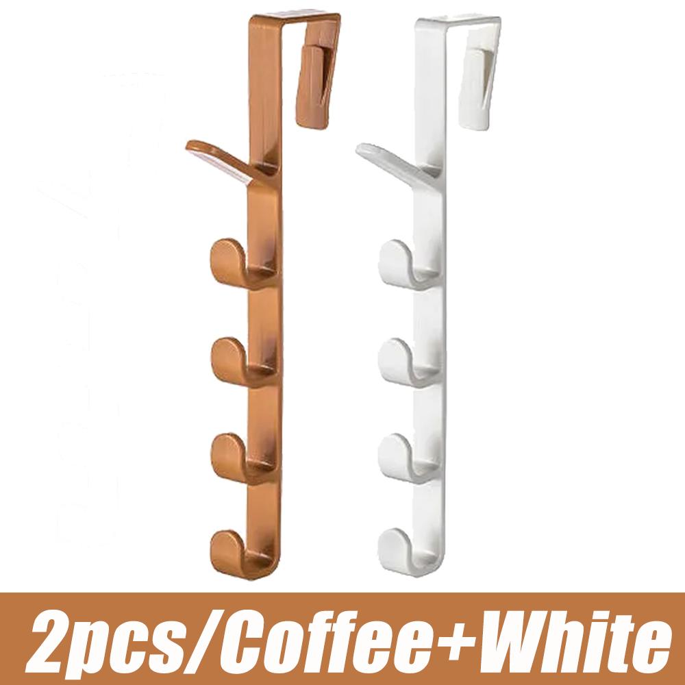 2Pcs Door Hanger Clothes Hanging Rack Over The Door Plastic Home Storage Organization Hooks Purse Holder for Bags Rails