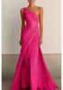 2026 Elegant Cross-Shoulder European & American Light Luxury Slim-Fit Banquet Gown