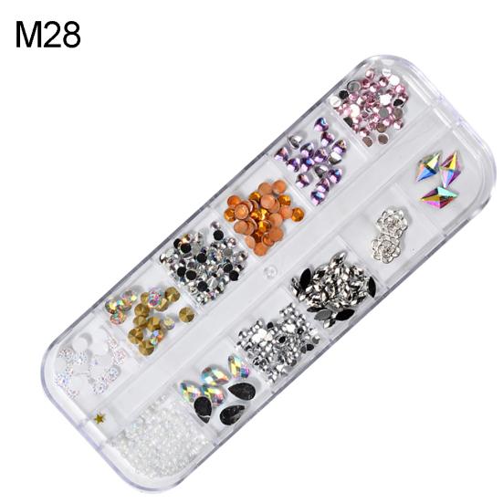 Sfaturi mixte pentru arta unghiilor DIY cu strasuri pentru decorare cu bile rotunde instrument de manichiura