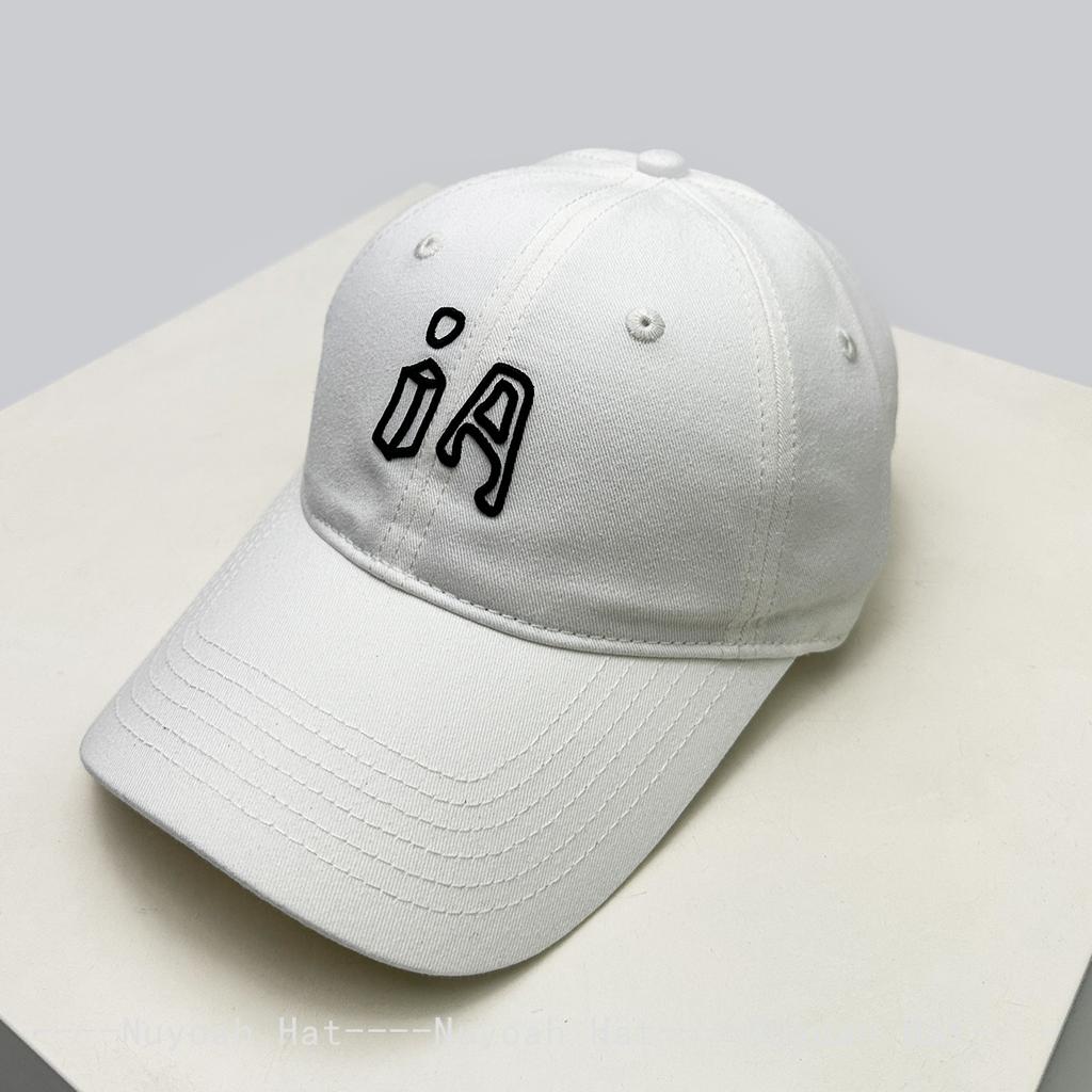 Baseball-Schriftzüge Alphabet Ia Genäht Stickerei Bestickt Einfach Damen Herren Ihr Ihm Für Frische Kappen Schirmmützen Sonnenschutz Koreanisch Vielseitig