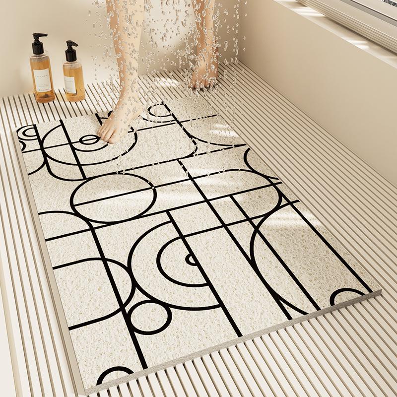 Washable Anti-Slip Bathroom Mat - Dirt-Resistant, Easy-Clean, Hollow Design Foot Pad