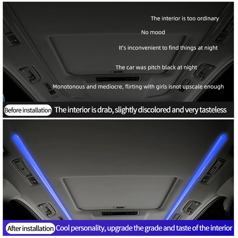 150cm Sunroof LED Strip Symphony Ambient Lamp RGB Car Roof Panoramic Skylight Ambient Streamer Lights Neon Lighting Universal
