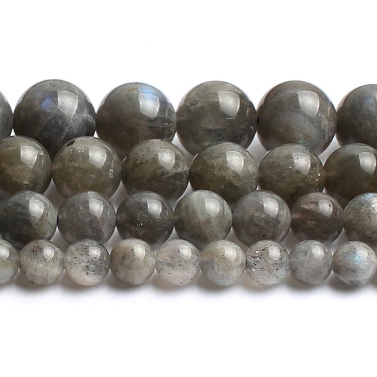 Pierre de Labradorite naturelle de 6/8/10/12mm, perles rondes de 15 pouces pour la fabrication de bijoux, perles amples