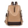 Women's Woven Soft Leather Backpack Large Capacity Color Contrast Multi-Purpose Travel Backpack