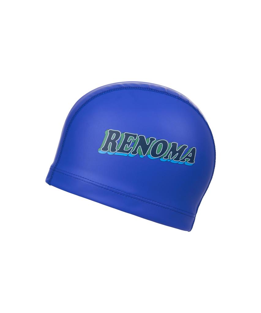 Lenomasuyeongbog Goods Adult Retro Text Pu Swim Cap Blue Ro-Rc2F002-Bu