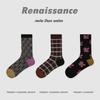 3 Pairs of Female Autumn Butterfly Flower Small Design Sense In The Tube Socks
