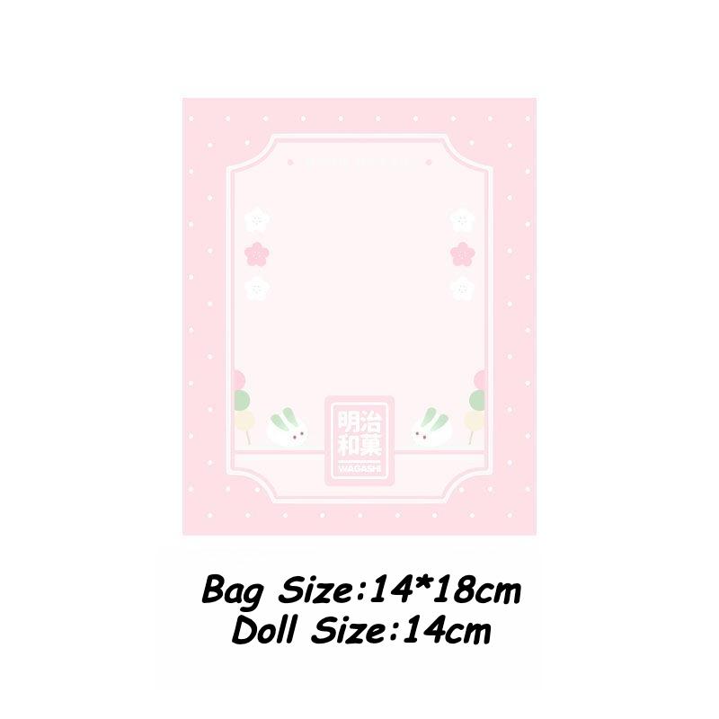 Kawaii Toast Doll Bags for Girls Toys Storage Pink Strawberry Cake Bag 13cm Doll Storage Bags Japan Style New Arrival Wholesales