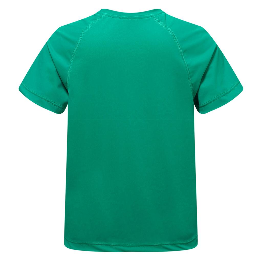 Girls Sports Top Quick Drying Fabric Solid Color Short Sleeve Round Neck Athletic Shirt