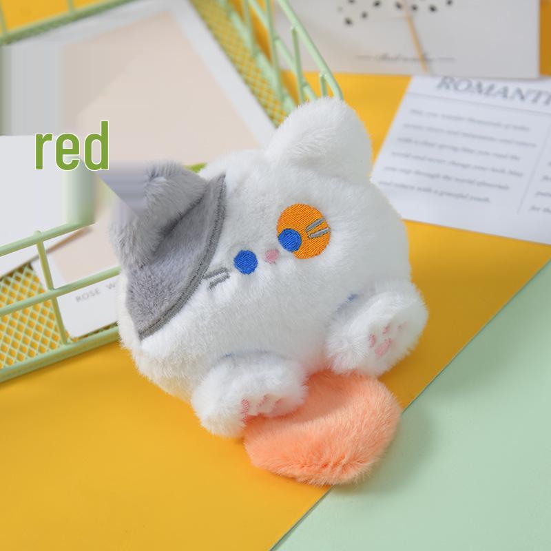 Cute Kitten Plush Brooch - DIY Squeaky Cartoon Pendant Ornament