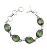Green Amethyst Gemstone Silver Plated Handmade Bracelet Jewelry BR 88