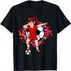 Dabbing Soccer Girl Morocco Jersey Floral Football Flower T-Shirt