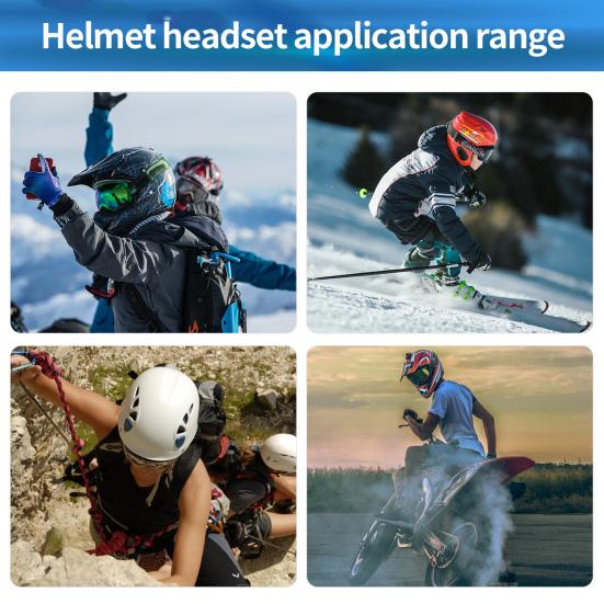 Motorcycle Helmet Headset Waterproof Noise-reduction Hands-free Call Bluetooth-compatible5.0 Wireless Motorcycle Helmet Earphone Music for Driving