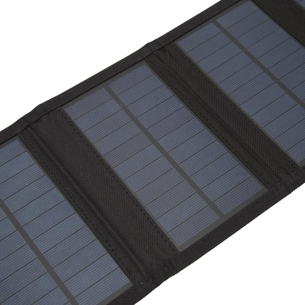 Solar Folding Charger 12W Dual USB Waterproof Heat Resistant Portable Solar Panel Charger for Laptop