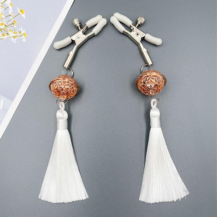 BDSM Flirting Tassels Nipple Clamp with Bells for Sex Pleasure Bondage Gear Breasts Clip for Women Sex Play