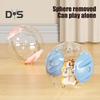 Hamster Running Ball Vehicle Toy Transparent Ball Hamster Exercise Wheel 360-degree View Silent Fitness Running Wheel for Small Pets