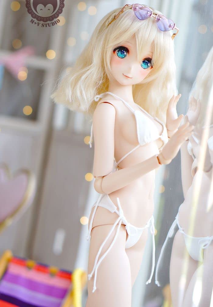YR EARTH S379 Doll Outfit Triangle Bikini Underwear 1/3 Size BJD DD (White)