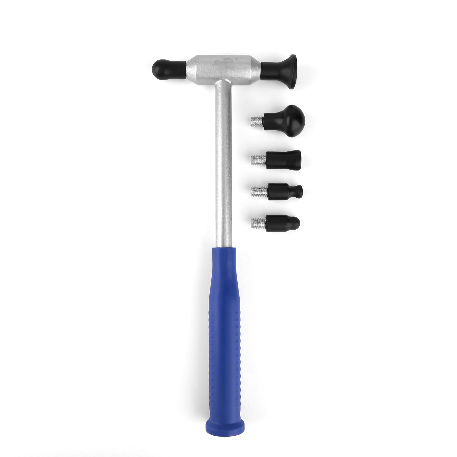 

100% Aluminum Dent repair hammer PDR Tap Down Tool - Paintless Dent Repair Kits with 6/15pcs M8 Replacement head Hammer Set 1 - 6pcs