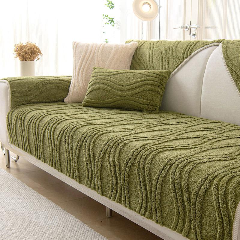 Soft and Thick Sofa Cushion Cover for Winter - Modern Simple and Anti-Slip Design - Couch Seat Slipcover