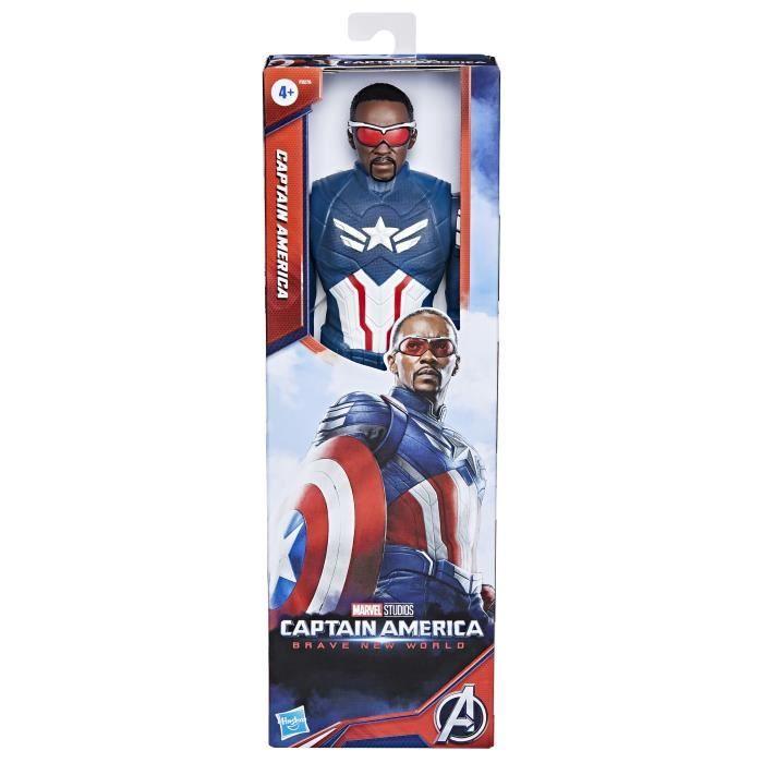 Figurine Captain America 30 Cm, Titan Hero Series, Marvel Studios Captain America Brave New World, Dès 4 Ans