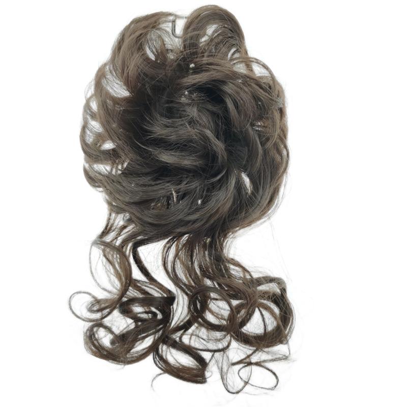 Artificial High-temperature Fiber Fake Hair Circle Fluffy Lazy Hair Bride Braiding Wig Messy Style