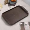 Ruhan Dark Wood Grain Plastic Serving Tray