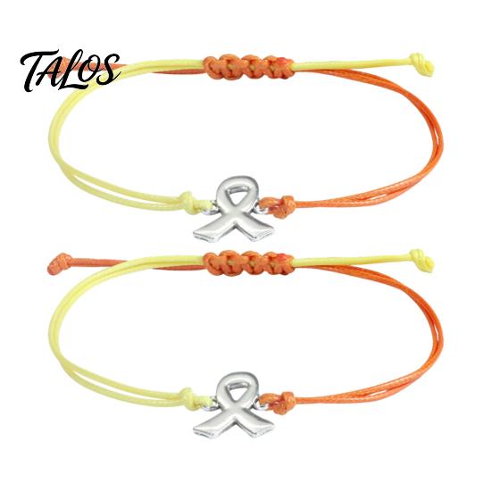 Braided Rope Wristband 2 Pcs Breast Cancer Awareness Bracelets, Adjustable String Comfortable Daily Wear Jewelry Bracelets with Ribbon Charm,