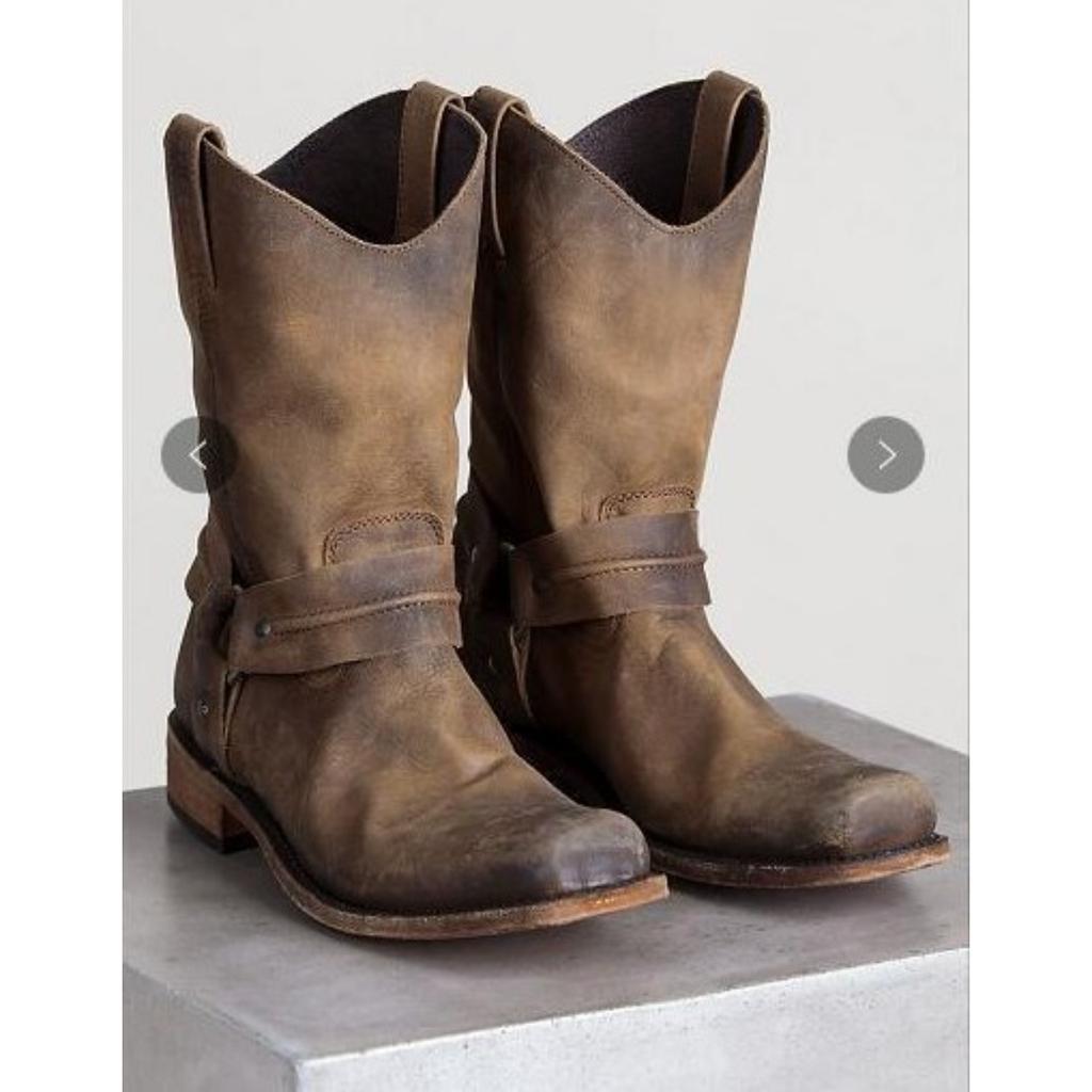 Low Heel Square Heel Unisex Boots Men's and Women's Medium Boots Retro Men's Boots