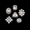 Xiaoxiangfeng Retro Old Series Alloy Jewelry Pearl Diamond Hole Shoes Diy Flat Bottom Buckle Mobile Phone Case Accessories