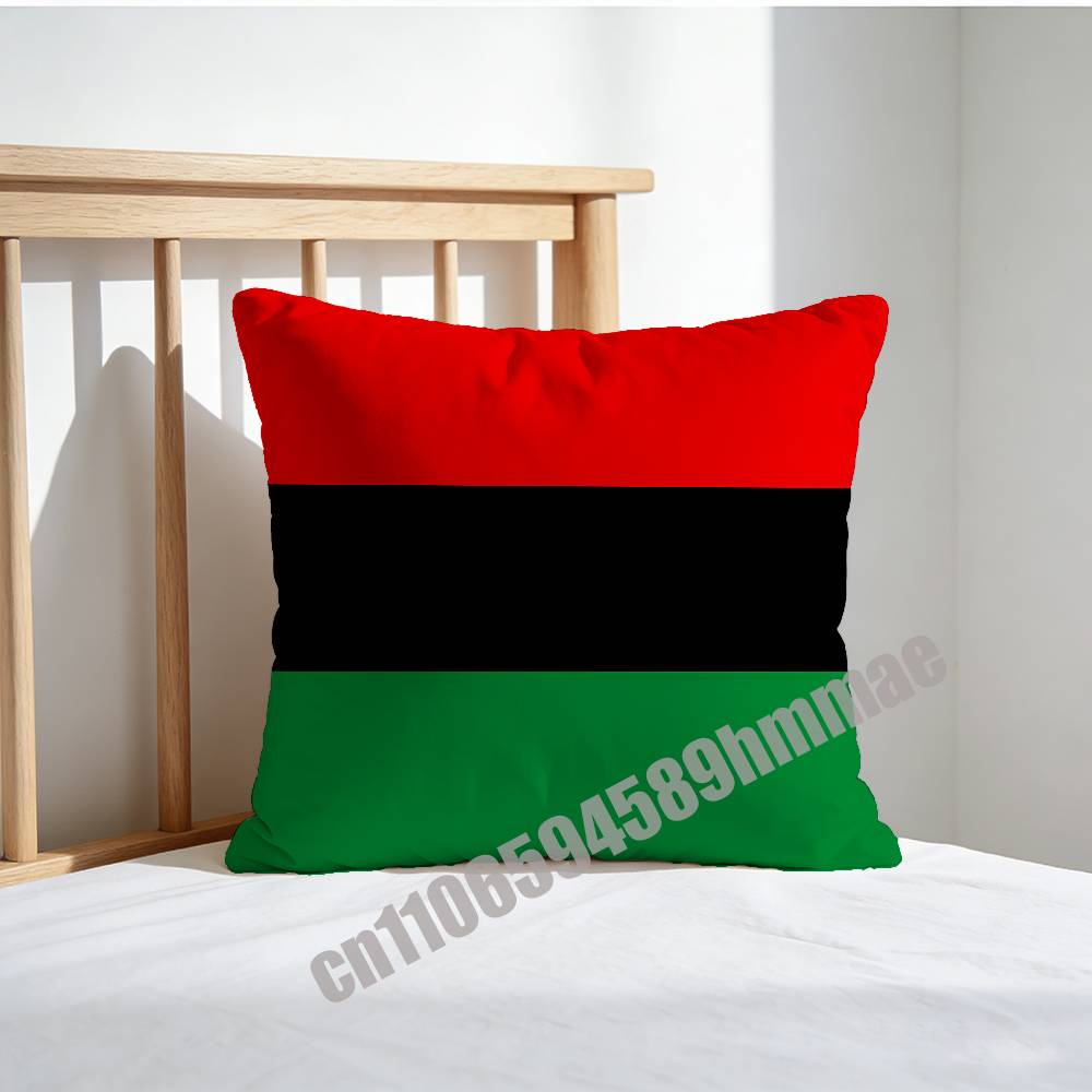 For Marcus Garvey Black Red Green Africa Panafrikanische Flagge Throw Pillow Case Sham Square Car Pillowcase Pad Cushion Cover