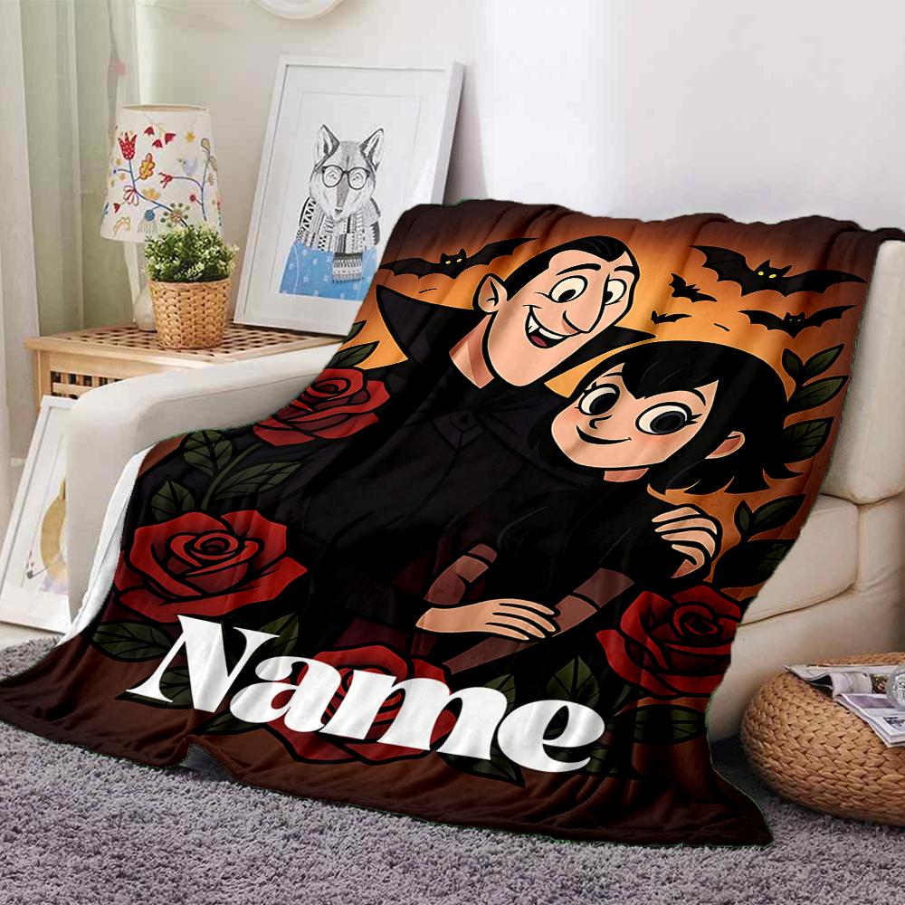 Custom Name Unicorn Pink Flowers Blanket for Couch & Bed, Plush Cozy Fuzzy Blanket Super Soft & Warm Blankets for Fall and Winter. 0908151