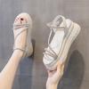 Fashion AIYUQI Sandals Women New 2025 Summer Girl Sandals Outside Platform  Heel Height 7cm Fashion Rhinestone Korean Women's Sandal
