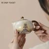Chines Ru Kiln Ceramic Teapots Handmade Sea Wave Pattern Ball Hole Filter Xishi Pot Beauty Tea Infuser Kettle Household Teaware