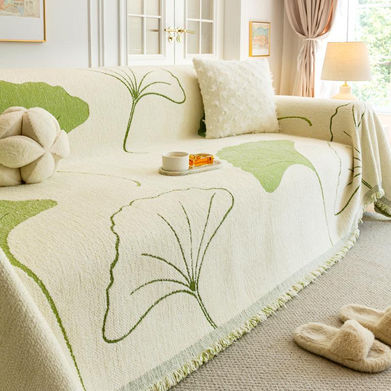Half Plush Sofa Towel Autumn and Winter Modern Simple Light Luxury High-end Sense Cover All-inclusive Cover Cloth Blanket Seat Cushion