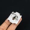 Natural Petrified Wood Jasper 925 Silver Multi Stone Ring Size 7.5 For Women